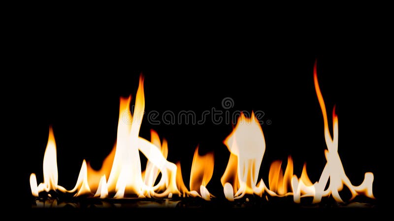 Hight quality fire on black background royalty free stock image