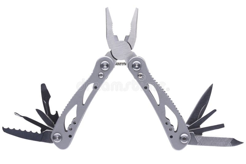 Hight quality grey and black brutal multitool royalty free stock photo
