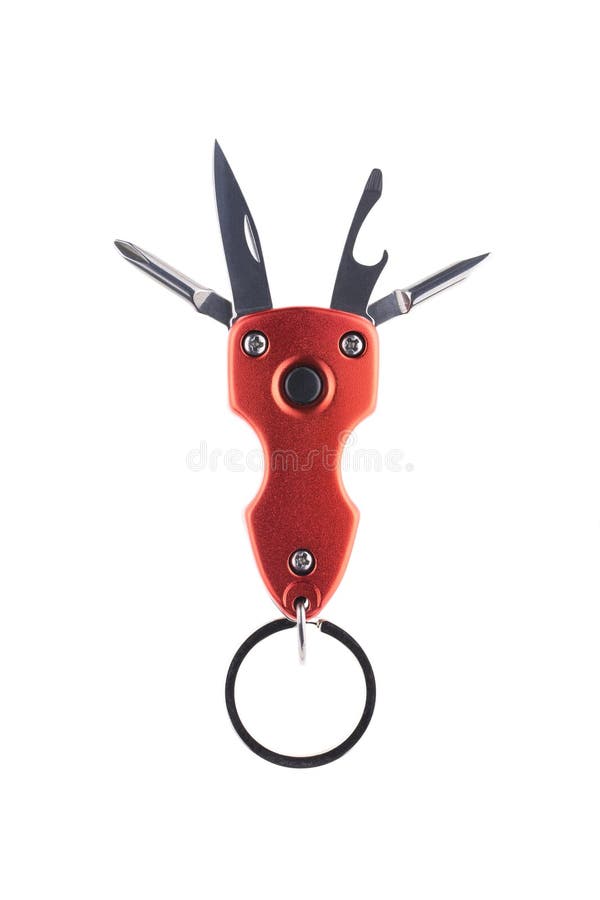 Hight quality small black red trinket multi-tool stock photo