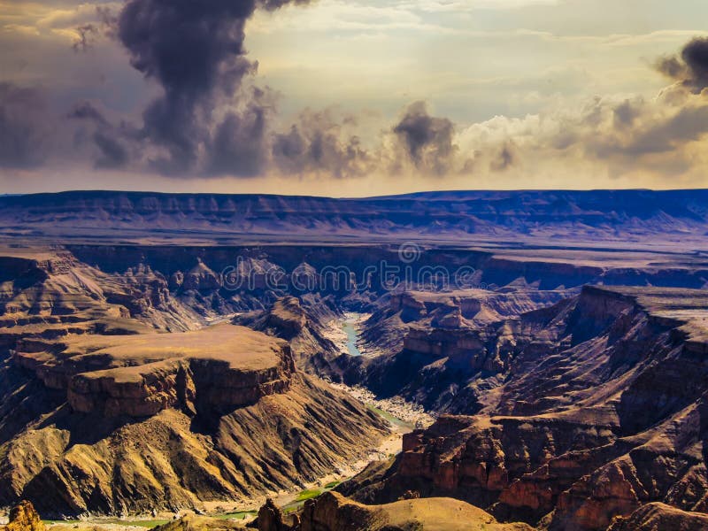 Hight view, Fish River Canyon, Namibia stock photography