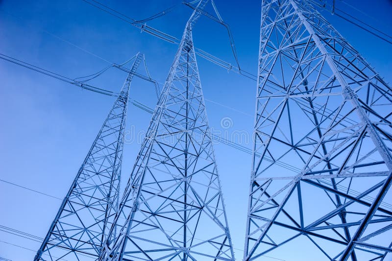 Hight Voltage Power Transmission Tower Stock Photo Image of
