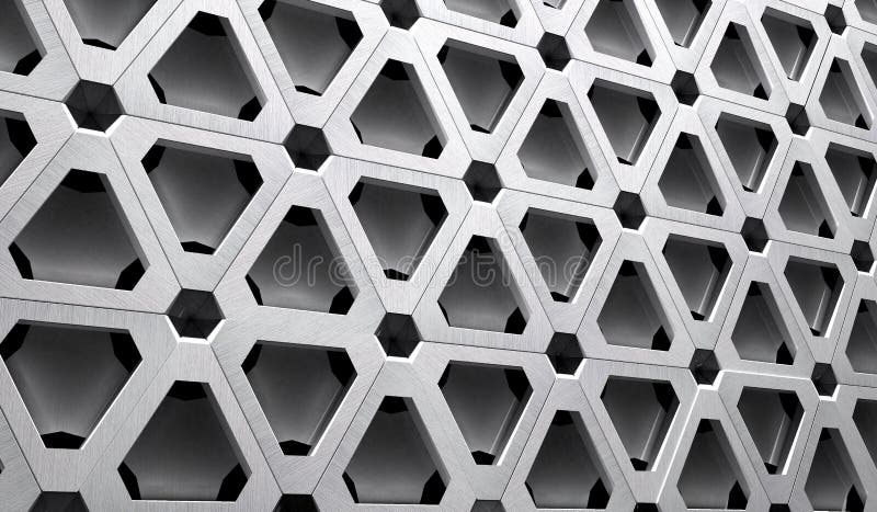 Hightech- Illustration des Metallgitter-3D stock abbildung Hightech- Illustration des Metallgitter-3D stock abbildung