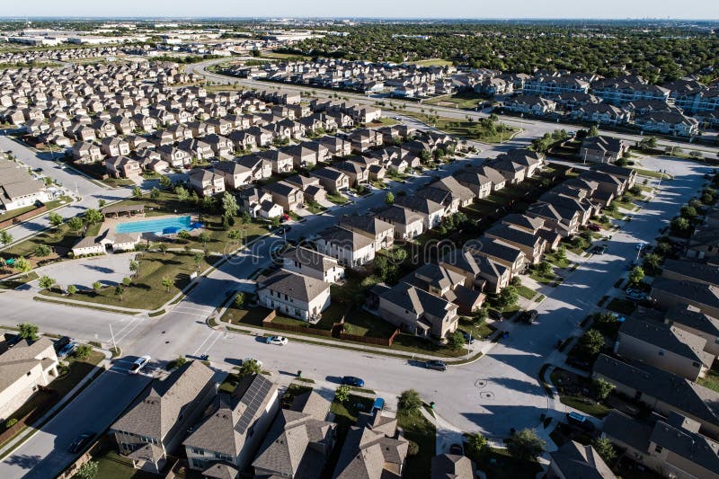 Highview High Above Suburb Neighborhood Community New Homes in Austin Texas  Living in the Suburbs Stock Photo - Image of homes, high: 192826780