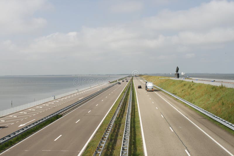 Highway on Afsluitdijk