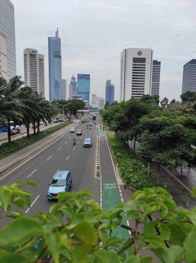 Highway in Jakarta with Cloudy Weather during the Day, Jakarta December
