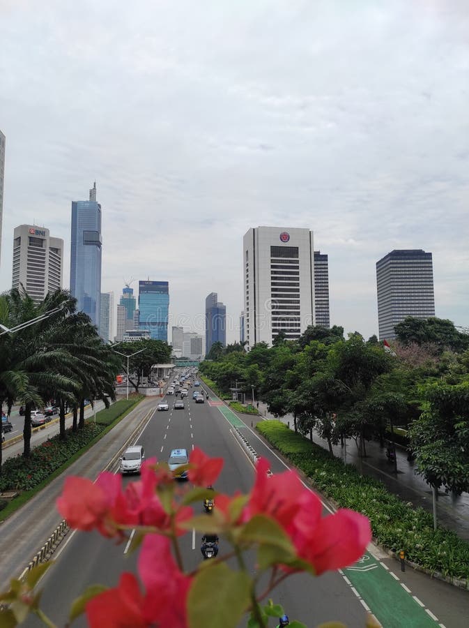 Highway in Jakarta with Cloudy Weather during the Day, Jakarta December