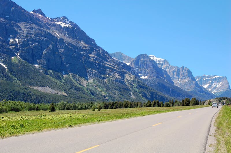 Highway and mountains