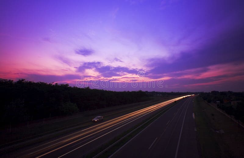 Highway at night