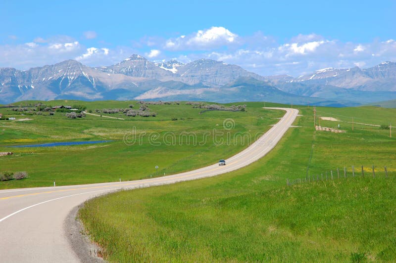 Highway through the prairie