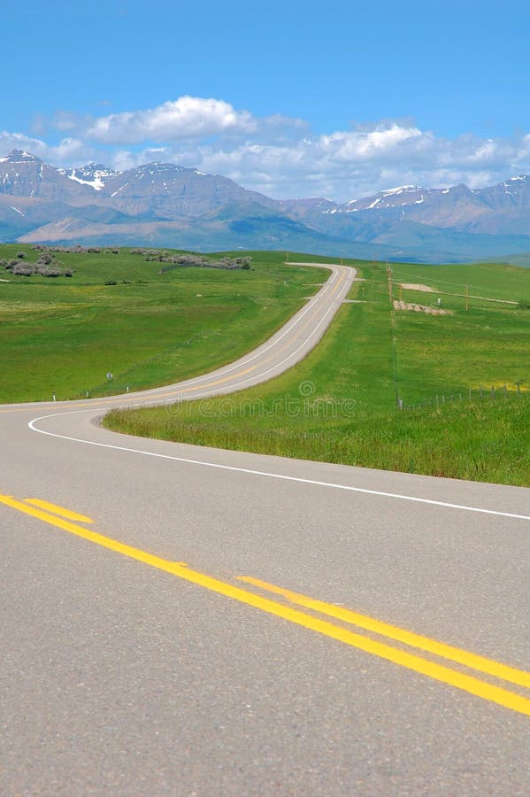 Highway through the prairie