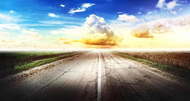 Highway road stock image