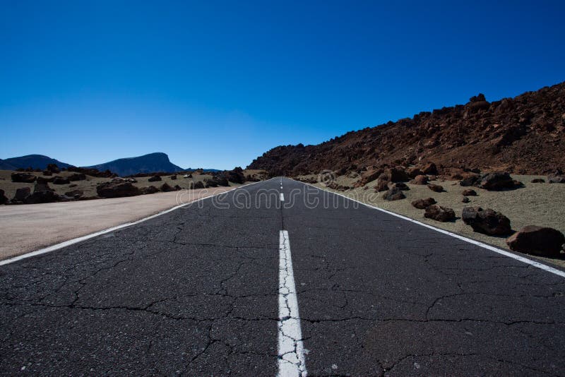 Highway in rocky landscape