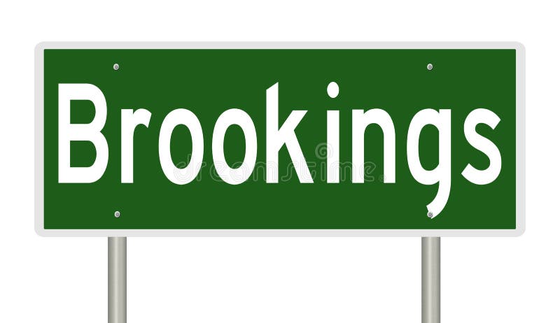 Rendering of a green road sign for Brookings Oregon. Rendering of a green road sign for Brookings Oregon