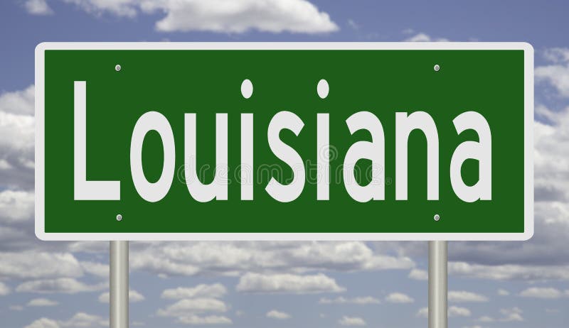 Highway sign for Louisiana stock image. Image of street - 159672035