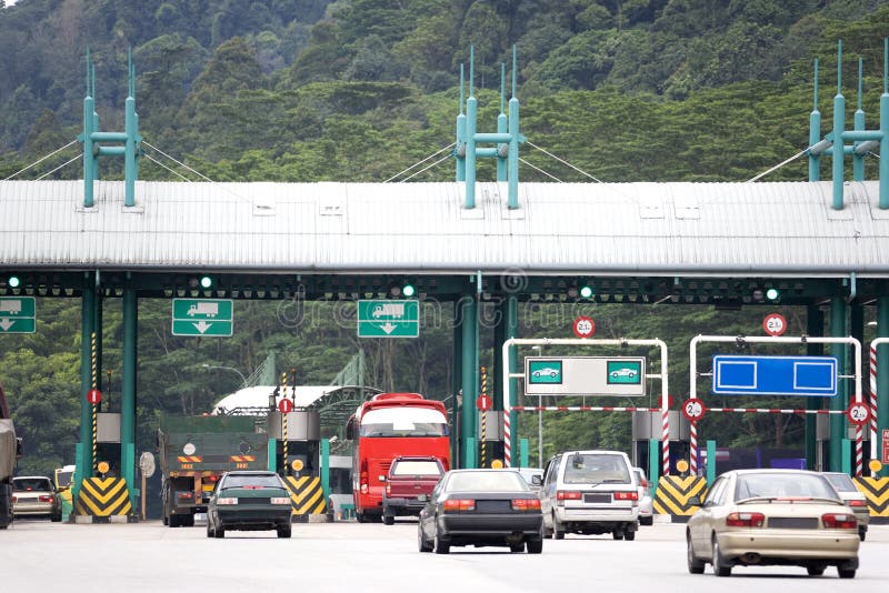 Carretera peaje cabanas en Malasia.