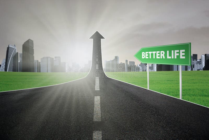 Highway toward better  life stock photo  Image of career 