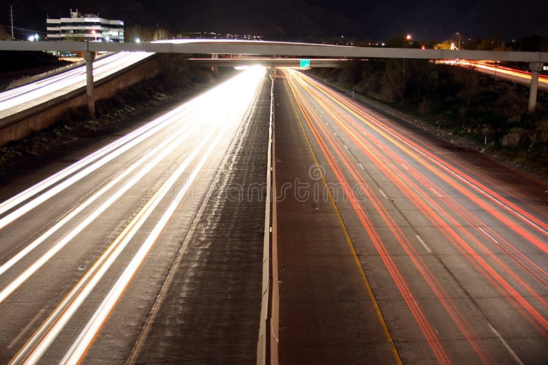 highway traffic at night