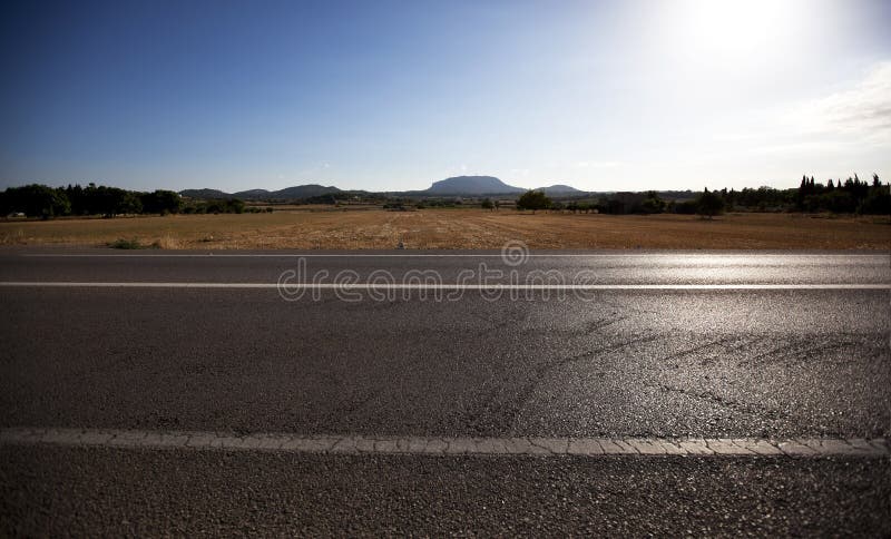 Highway -view across the image