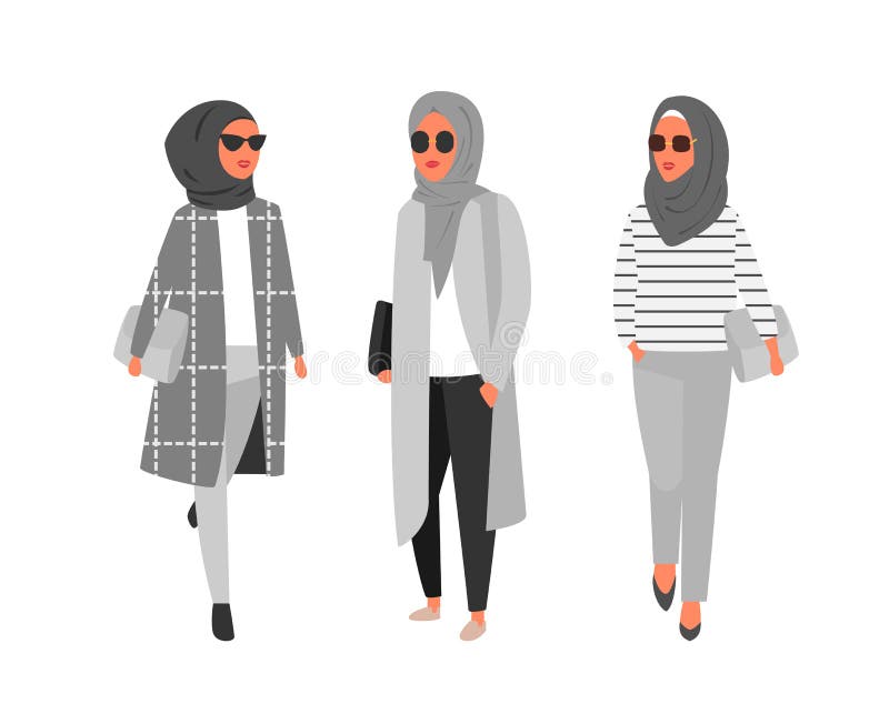Modern Fashion Muslim Women Stock Illustrations – 3,092 Modern