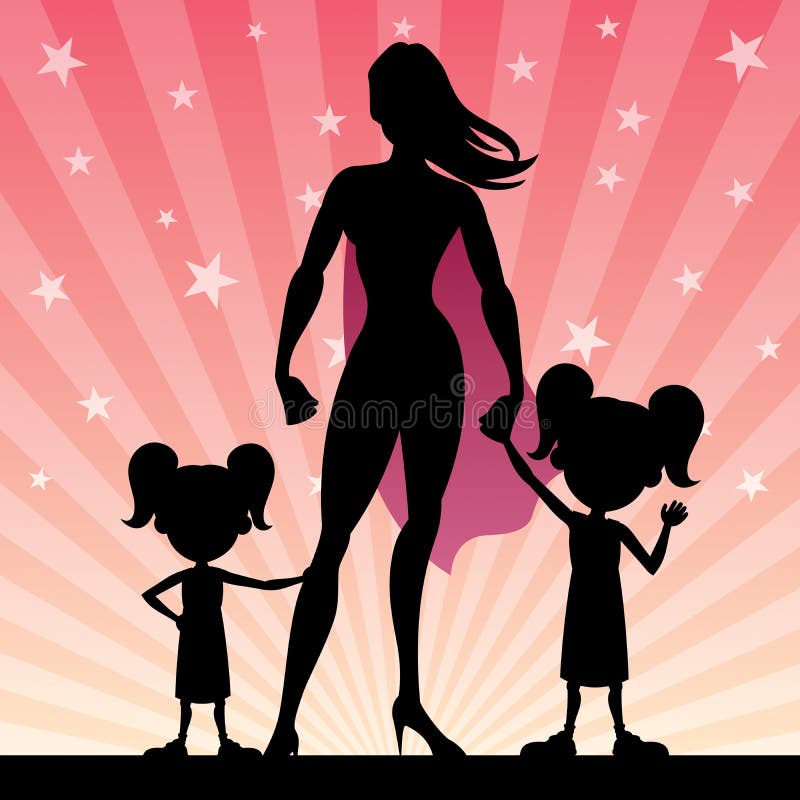 Hijas estupendas de la mamá 2 ilustración del vector Hijas estupendas de la mamá 2 ilustración del vector