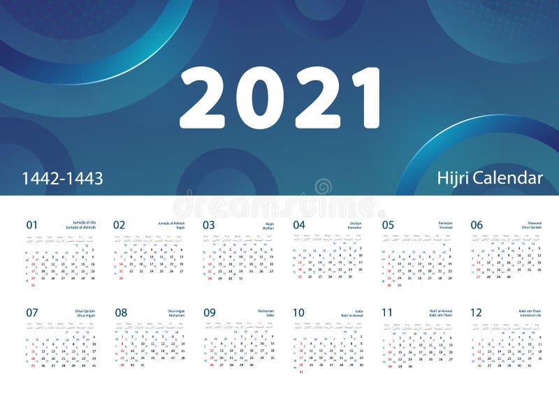 hijri and gregorian calendar 2021 Hijri Islamic Calendar 2021 From 1442 To 1443 Vector Celebration Template With Week Starting On Sunday On Simple Stock Vector Illustration Of 1443 Islamic 188111872 hijri and gregorian calendar 2021