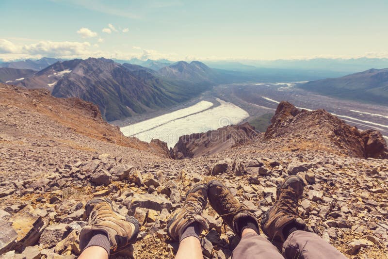 Hike in Alaska stock image. Image of climber, destination 58789643