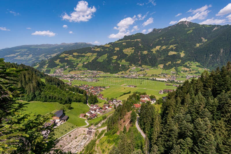 Hike to the Keilkeller waterfall near Mayrhofen in the Zillertal Alps