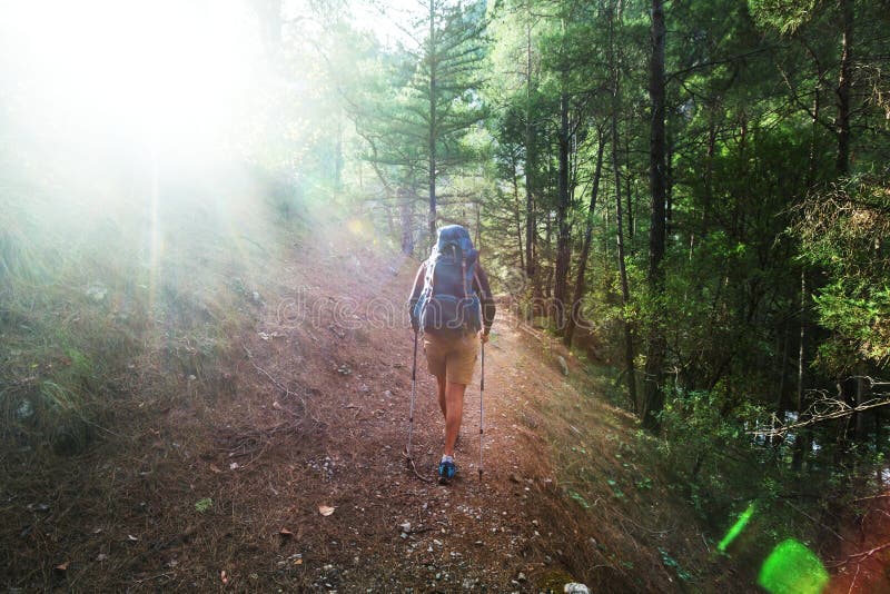 Hike in Turkey stock image. Image of bright, backpacker 91778123
