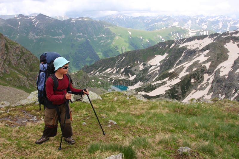 Hiker stock photos