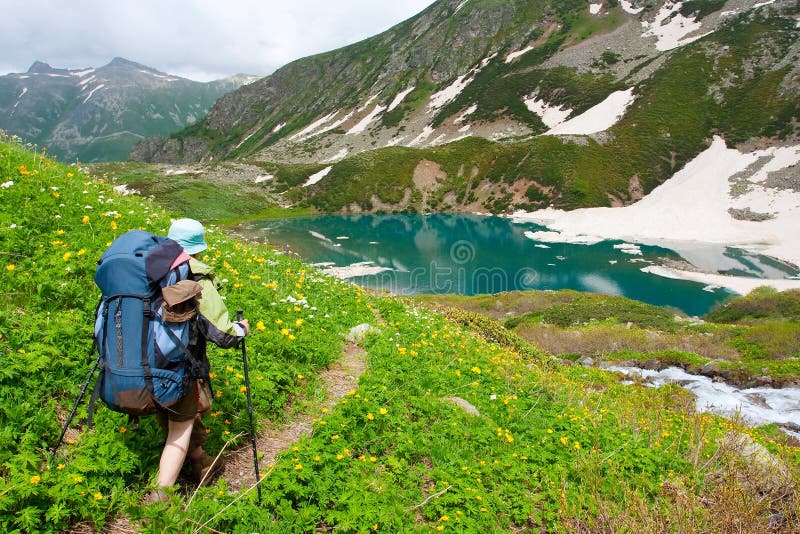 Hiker royalty free stock photography