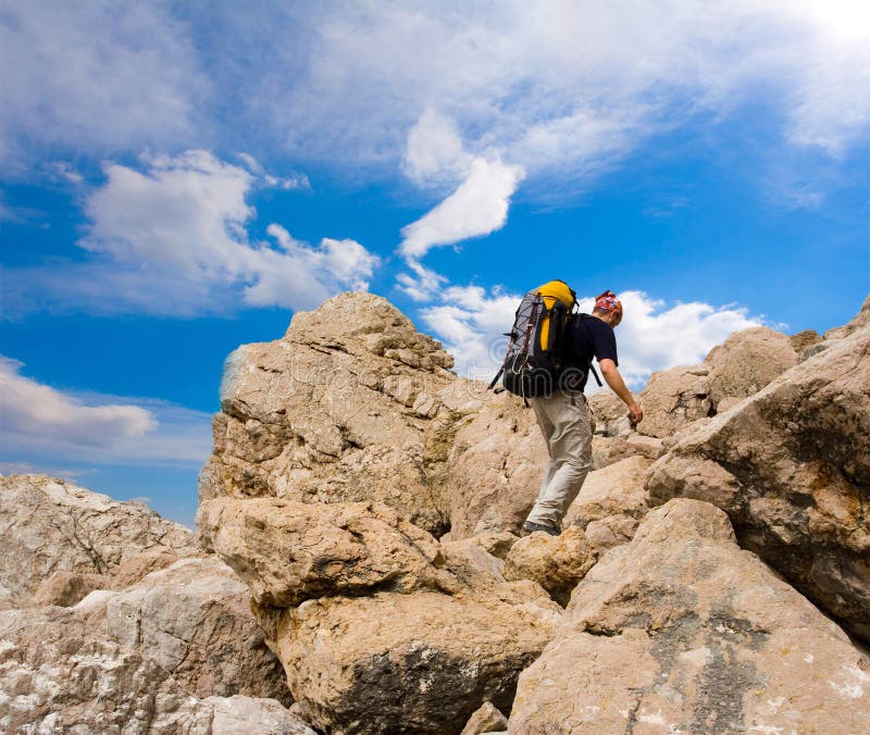 Hiker royalty free stock photos