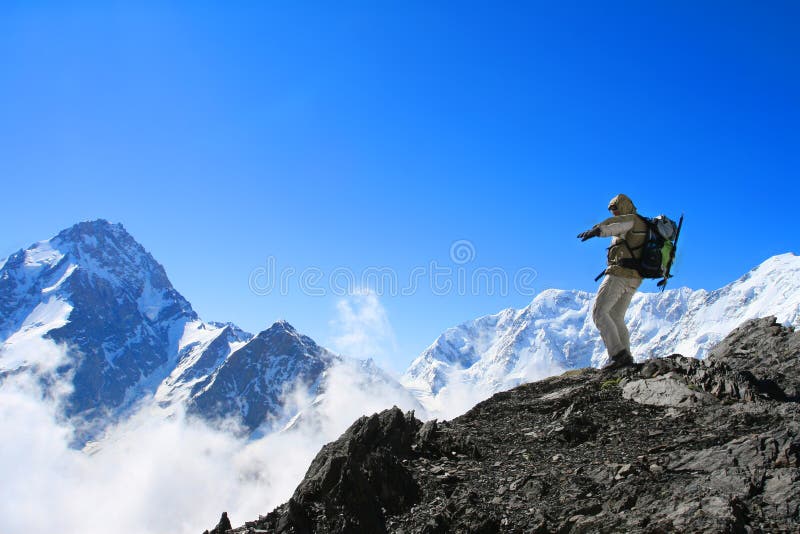 Hiker royalty free stock photo