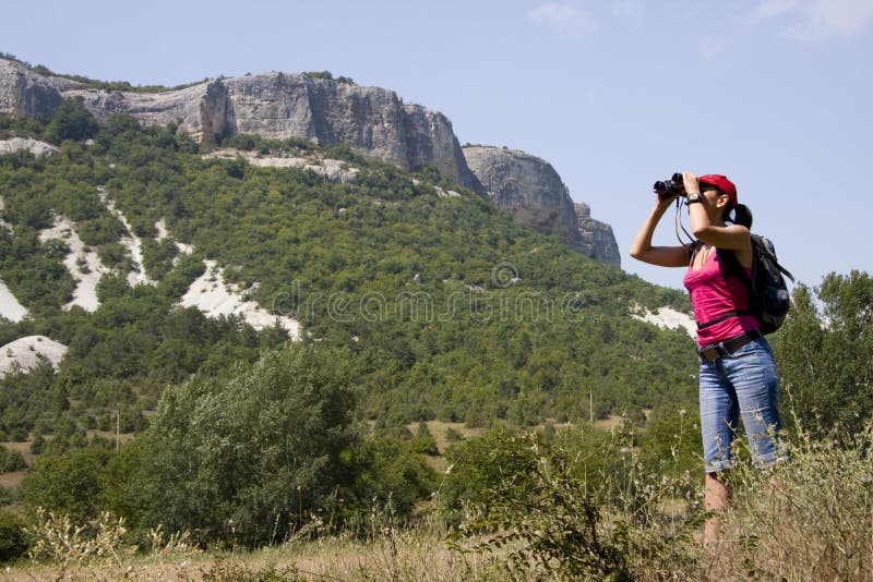 Hiker in the mountains