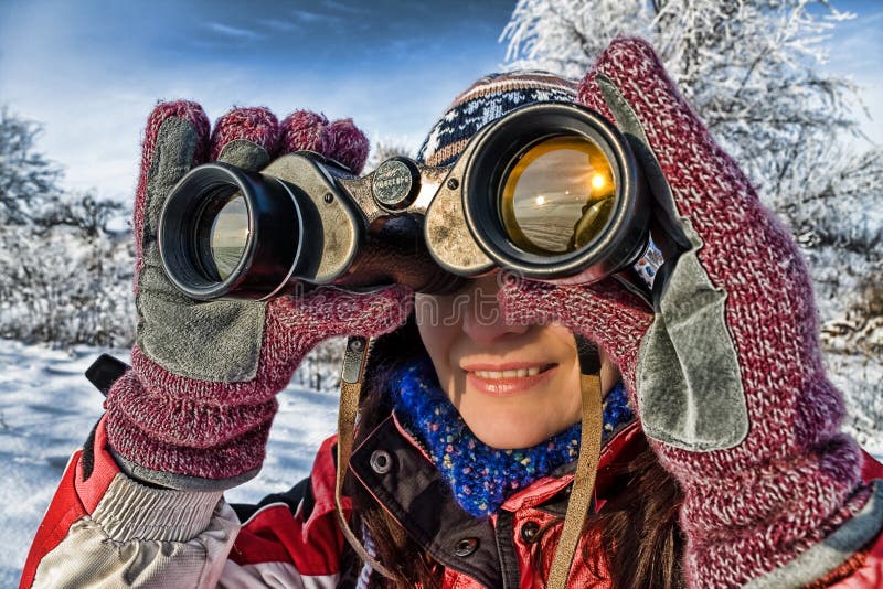 Hiker on the snow