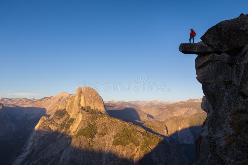 Hiker in Yosemite National Park, California, USA