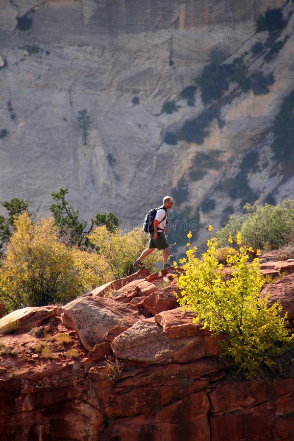 Hiker in Zion National Park