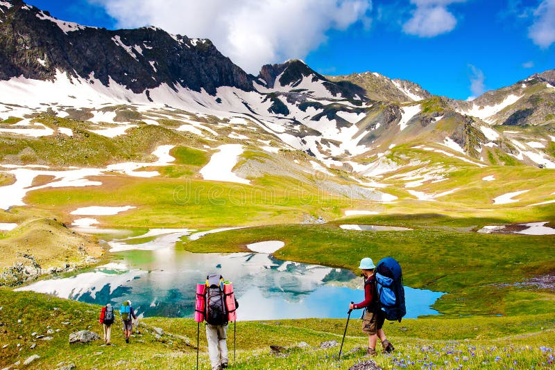 Hikers royalty free stock photography