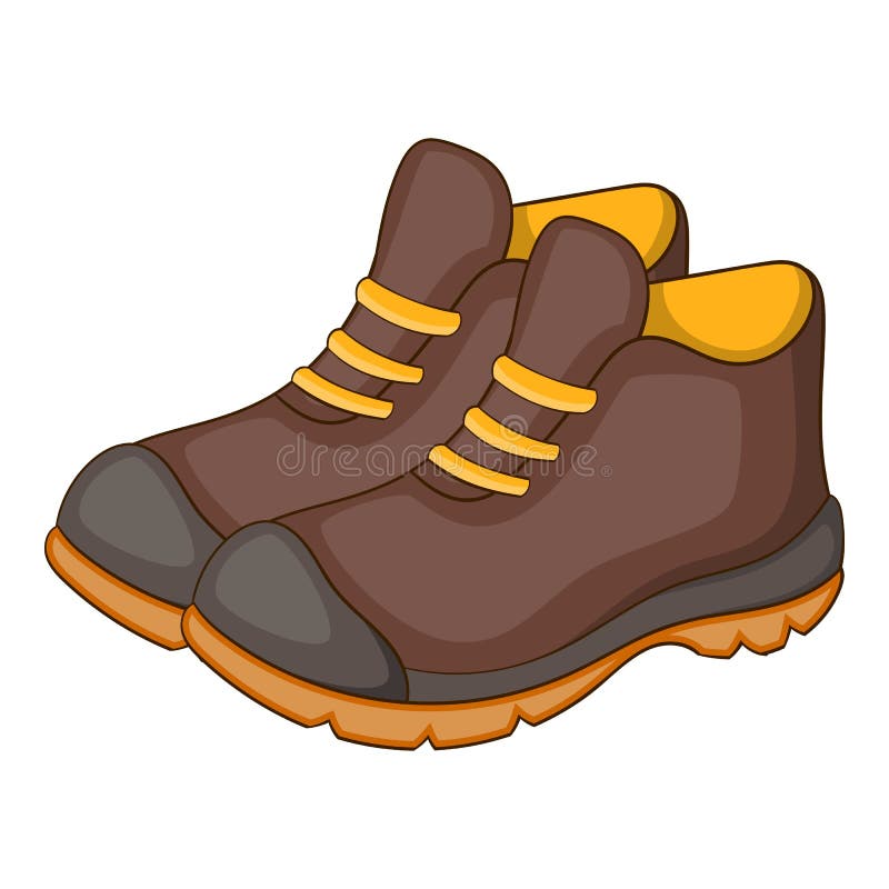 Hiking Boots Icon, Cartoon Style Stock Vector Illustration of bowler