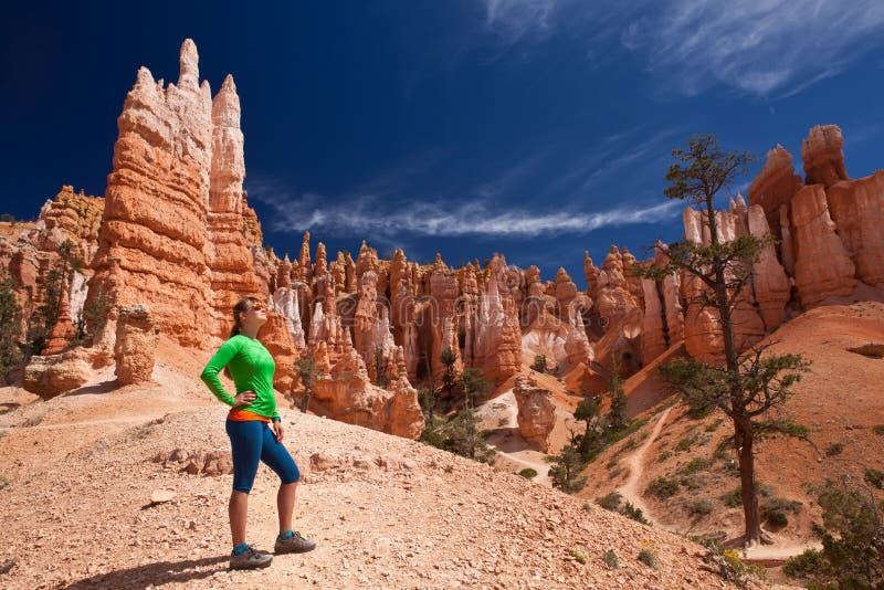 Girl at Grand Canyon in USA Stock Image - Image of jump, high: 14322257