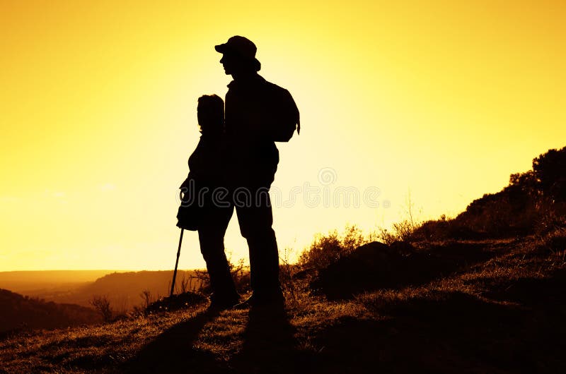 Hiking Couple royalty free stock images Hiking Couple royalty free stock images