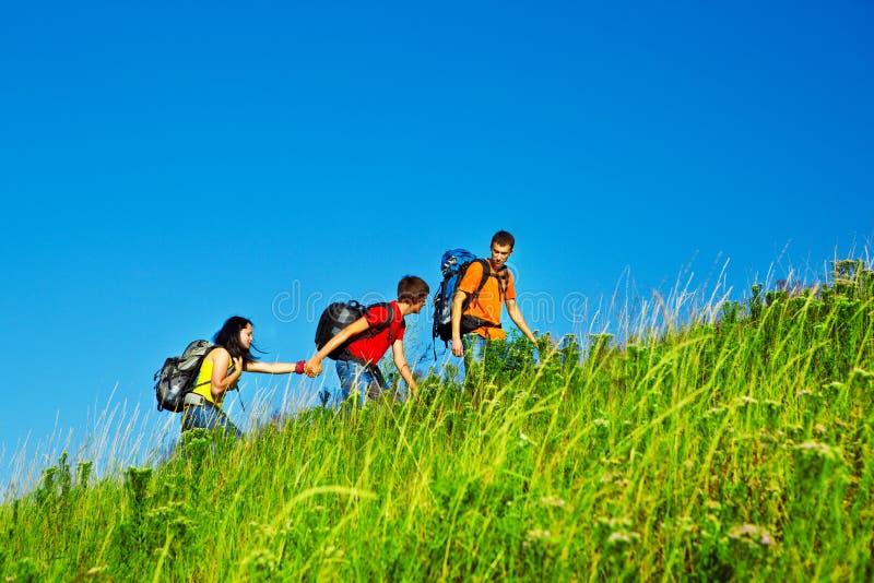 Hiking holidays stock image. Image of backpack, leisure - 26185499