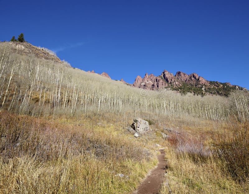 Hiking path in Maroon Bells Snowmass Wilderness, USA. stock image Hiking path in Maroon Bells Snowmass Wilderness, USA. stock image