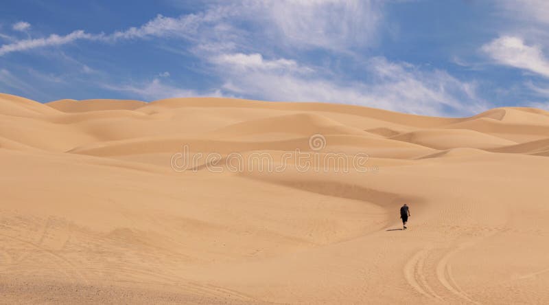 Hiking the Sand Dunes royalty free stock images Hiking the Sand Dunes royalty free stock images