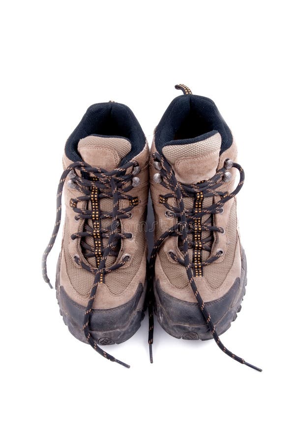Used Hiking shoes stock image. Image of dirty, copyspace 3070187