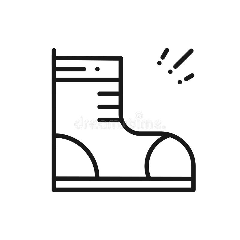 Hiking Shoes Line Icon. Trekking Boots Sign and Symbol.