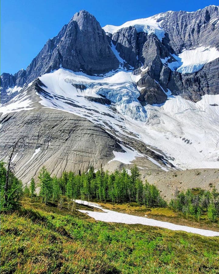 Hiking Snow Mountains of Rockwall Trail Stock Photo Image of plateau