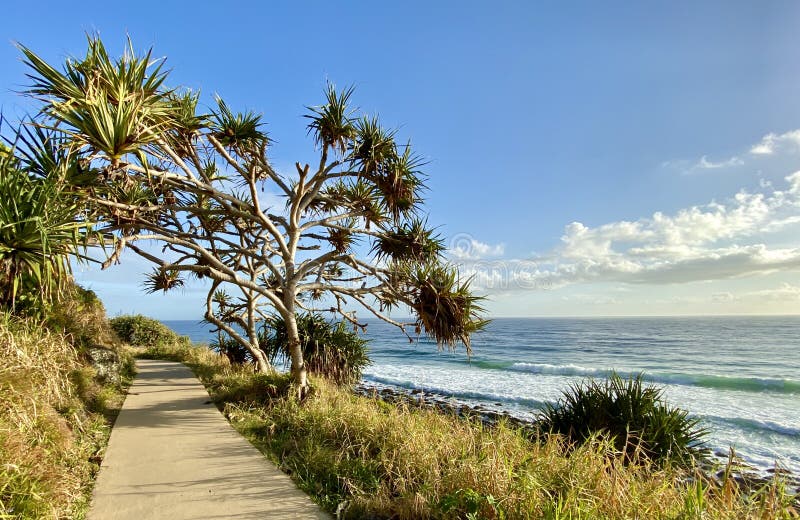 A beach hiking trail on the Gold Coast in Queensland, Australia