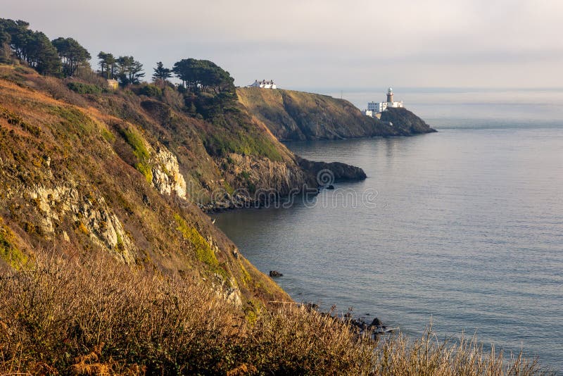 Hiking Trail on Howth Island, Dublin, Ireland and Baily Lighthouse ...