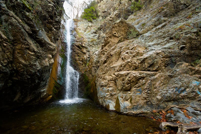 Hiking Trail Millomeris Waterfall Cyprus Stock Photo - Image of rocky ...