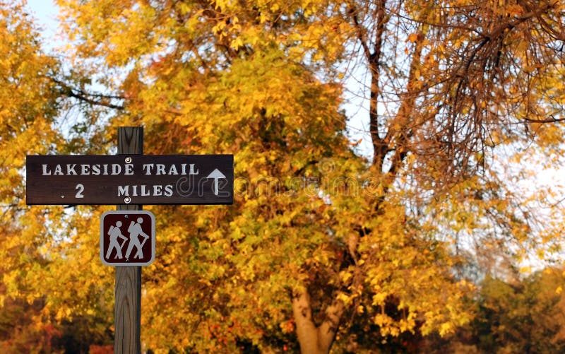 Hiking trail sign